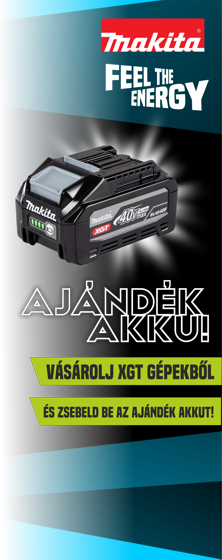 Vásárolj az XGT gépeinkből és AJÁNDÉK akkut kapsz! Vásárolj az XGT gépeinkből és AJÁNDÉK akkut kapsz!