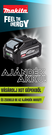 Vásárolj az XGT gépeinkből és AJÁNDÉK akkut kapsz! Vásárolj az XGT gépeinkből és AJÁNDÉK akkut kapsz!