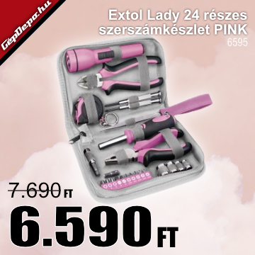 Extol Lady 24 részes szerszámkészlet PINK