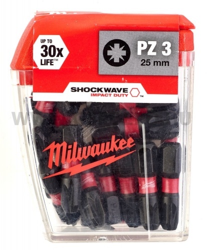 Milwaukee Shockwave impact bit CD PZ3 25 mm 25db/csomag