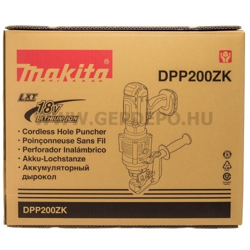 Makita DPP200ZK akkus lyukasztó géptest kofferben 18V LXT