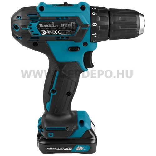 Makita DF333DAJ akkus fúró-csavarozó 10,8V-12V Max 2,0 Ah CXT MakPac kofferben