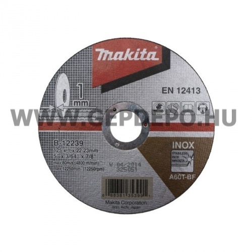Makita B-12239 vágótárcsa inoxhoz 125mm