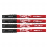 Milwaukee INKZALL™ filctoll 0,6 mm hegyű fekete 4 darab / csom