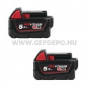 Milwaukee M18 FUEL FHIW2F12-502X akkus 1/2" ütvecsavarozó készlet - 2db akku, töltő, kofferben